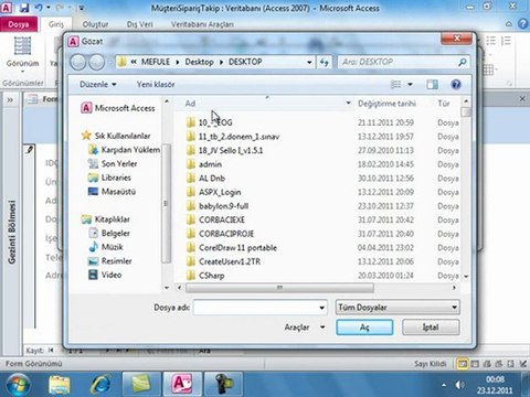 Access ile Müşteri ve Sipariş Takip Programı Uygulaması-5
