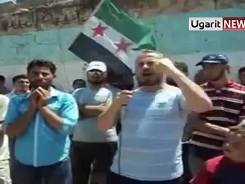 فري برس باتبو حلب , كلمة الشيخ أنس عيروض عضو المجلس الوطني في المظاهرة 20 7 2012 Aleppo