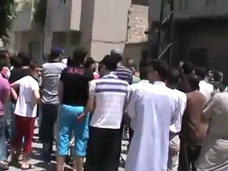 Syria  فري برس  حماه المحتلة هتافات حناجر ابطال الجراجمه في اول ايام رمضان  20 7 2012 Hama