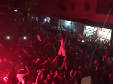 Syria فري برس حلب صلاح الدين مظاهرة حماسية ابتهاجاً بمقتل المجرمين 18 7 2012 ج1 Aleppo
