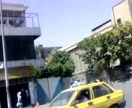 Syria فري برس دمشق تصاعد أعمدة الدخان من حي القابون الكراج الشمالي 18 7 2012 Damascus