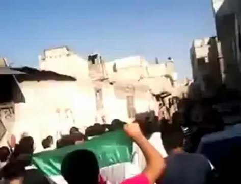 Syria فري برس دمشق مظاهرة في حي القدم عقب صلاة العصر نصرة لحي الميدان والتضامن 16 7 2012