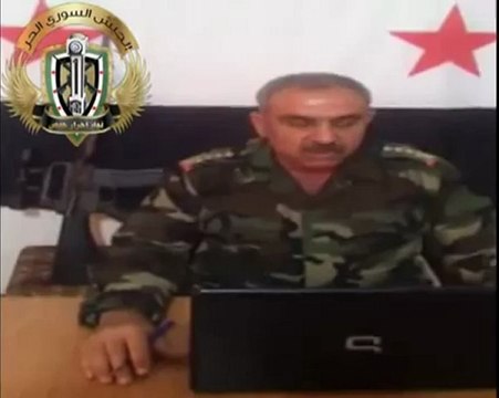 Syria فري برس انشقاق العميد أركان سامي حمزة وانضمامه إلى الجيش السوري الحر 16 7 2012 Syria