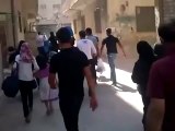Syria فري برس   دمشق نزوح الاهالي من حي التضامن بسبب تجدد القصف واطلاق النار16 7 2012 Damascus