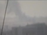Syria فري برس حماة المحتلة أعمدة الدخان الناتجة عن القصف على المدينة 16 07 2012 Hama