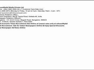 Economic Times Recruitment Rate Card releaseMyAd