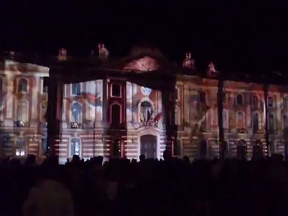 Projektion auf dem Capitole, Toulouse, 21.07.2012