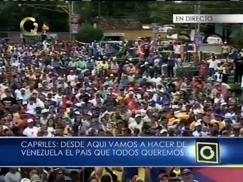Capriles desde Quibor: Otros llegan en afiches y en vallas, yo estoy aquí en carne y hueso