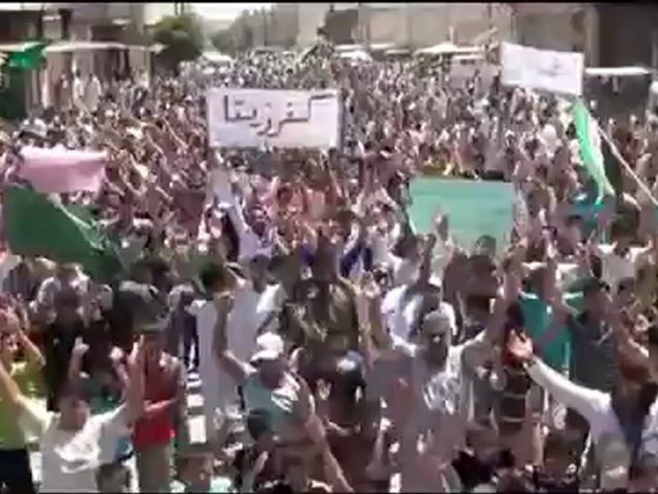 Syria فري برس حماة المحتلة  كفرزيتا جمعة رمضان النصر سيكتب في دمشق 20 7 2012 Hama