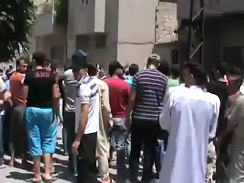 Syria فري برس حماه المحتلة هتافات حناجر ابطال الجراجمه في اول ايام رمضان 20 7 2012 Hama