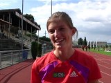 Lea Sprunger - 150 m & Interview avant JO - Swiss Meeting Fribourg 2012