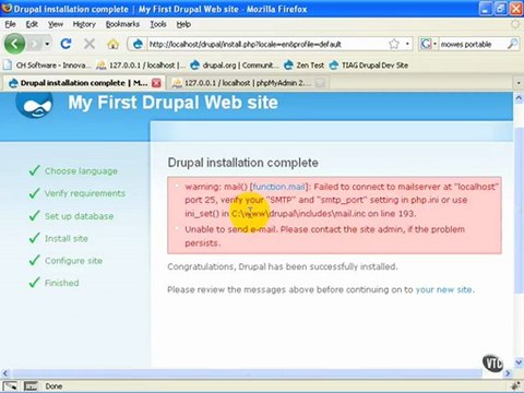 part2 phan4 Running Drupal Installer