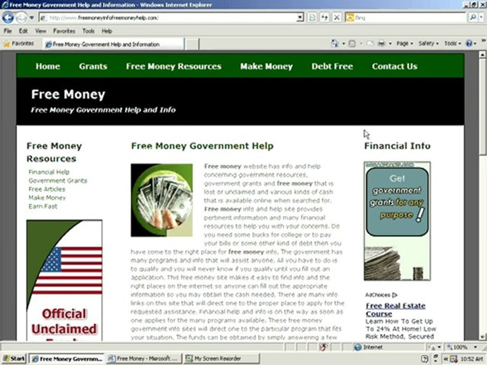 Free Money Help with Government Grants and Missing Money