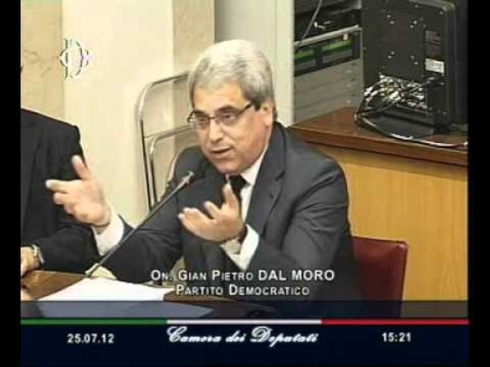 Roma - L'audizione di Mario Catania (25.07.12)
