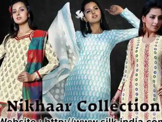 Unstitched Salwaar Kammez  Nikhaar Collection [Silk India]