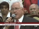 Micheletti pide a Chávez y Obama no entrometerse en Honduras