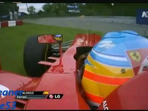 F1 2012 GP Canadá Salidas de Pista de Hamilton y Alonso