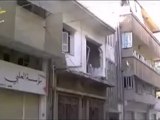Syria فري برس حمص حي جورة الشياح المحاصر آثار القصف المدفعي على الحي 23 7 2012 Homs