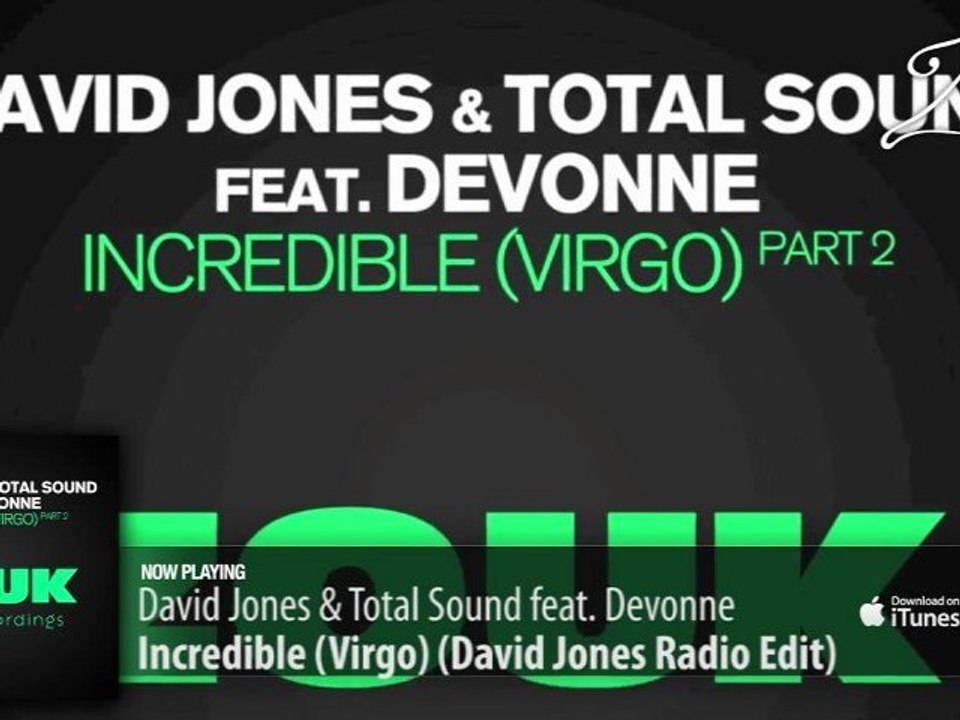 David Jones & Total Sound feat. Devonne - Incredible (Virgo) (David Jones Radio Edit)