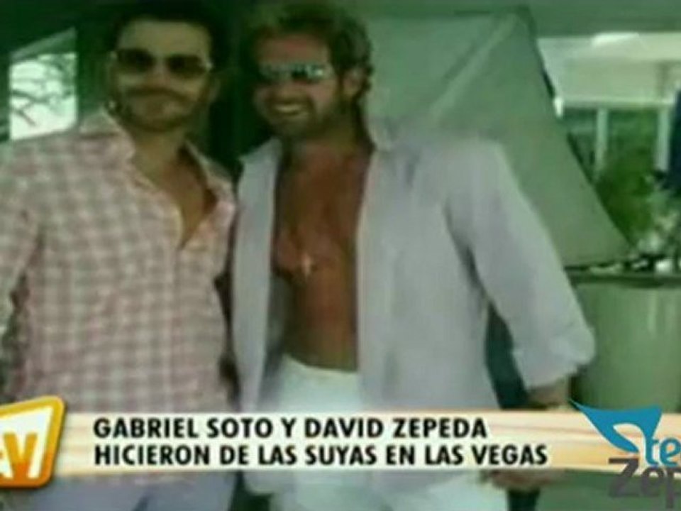 David Zepeda @davidzepeda1 y Gabriel Soto @gabrielsotofans en Las VegasETV