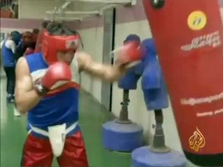 الملاكم العراقي أحمد عبدالكريم في دورة الالعاب الاولم