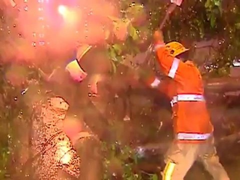 Scores injured as typhoon lashes Hong Kong