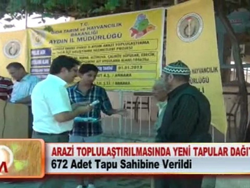 ARAZİ TOPLULAŞTIRILMASINDA YENİ TAPULAR DAĞITILDI