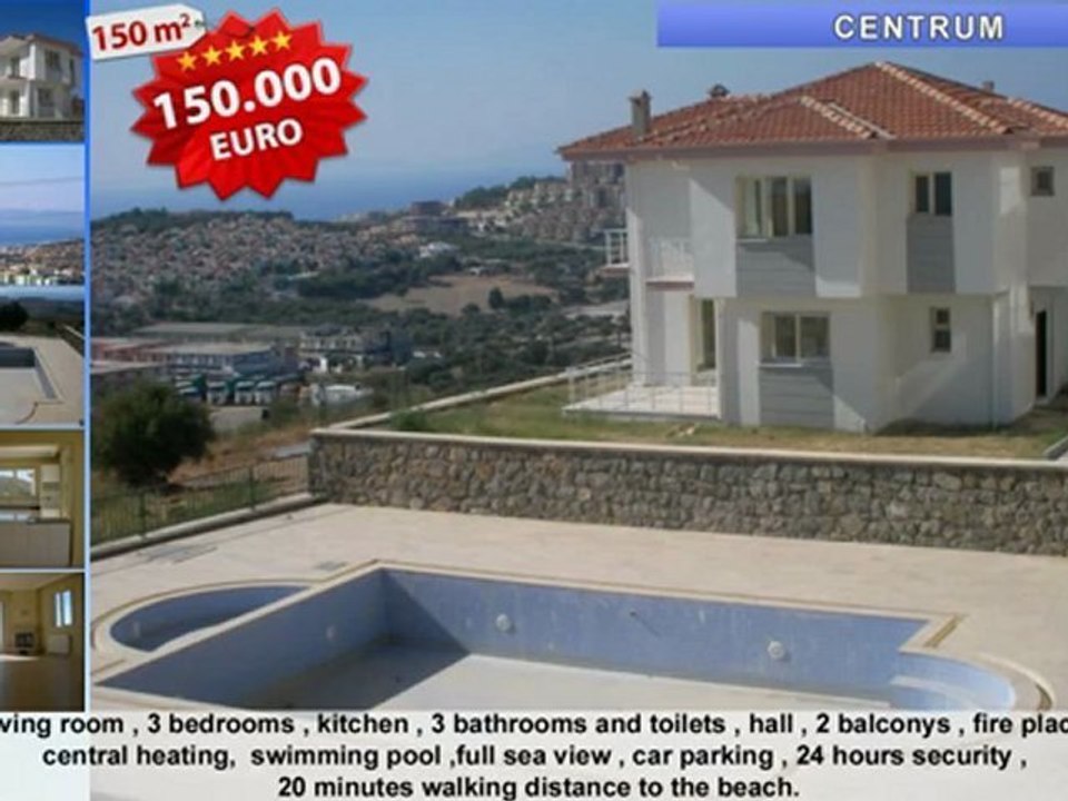 Kusadasi Centrum For Sale Sea View Pool Lux Dublex Villa - Kusadası Merkezde Havuzlu Deniz Manzaralı Dubleks Lüks Villa