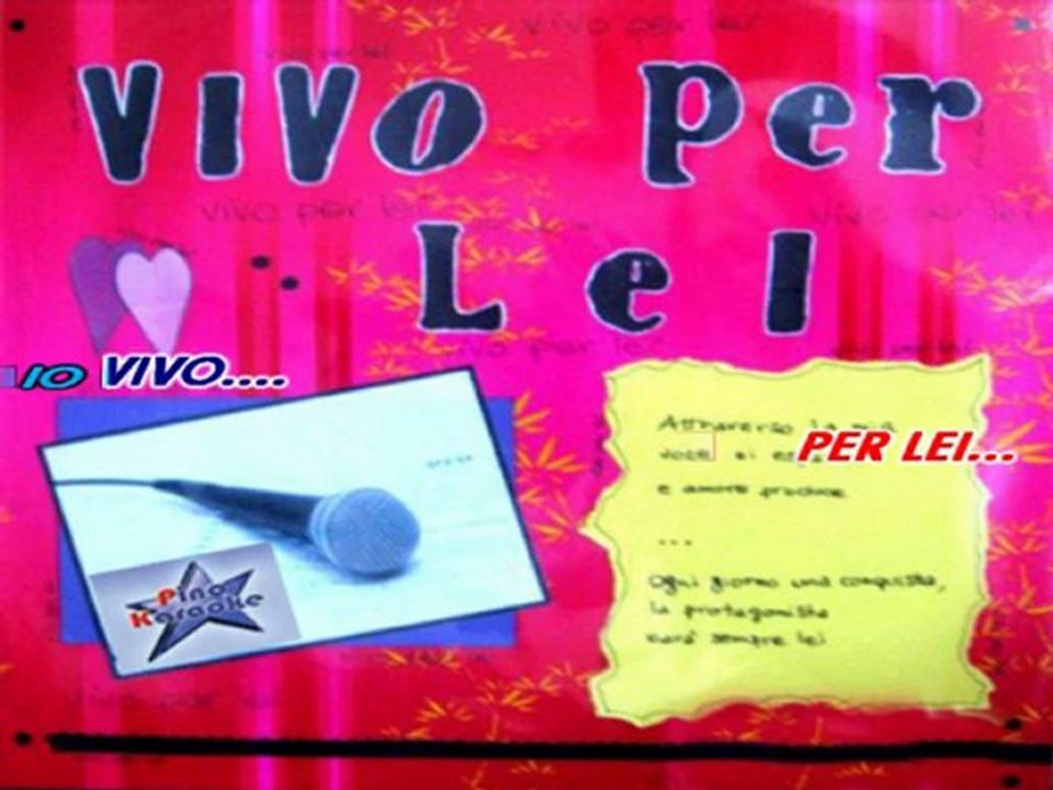 Andrea Bocelli e Giorgia - Vivo per lei - Karaoke