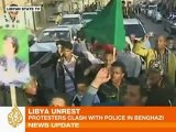 Protesters clash with police in Benghazi, Libya