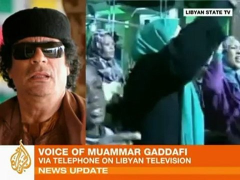 Gaddafi blames al-Qaeda for unrest
