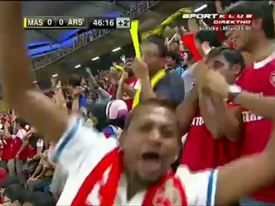 Malaysia Selection XI vs Arsenal 1-0 Mohamad Azmi Muslim Fantastic Goal 2012 Asia Tour