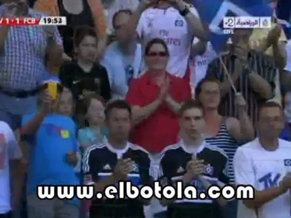 هدف هامبروغ الاول ضد برشلونة