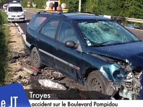 Accident sur le Boulevard Pompidou à Troyes