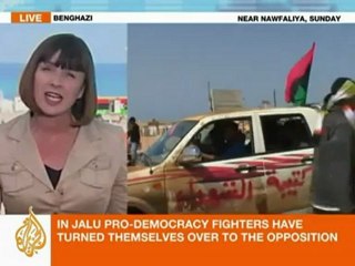 Download Video: Al Jazeera's Sue Turton reports on Libyan opposition's westward push