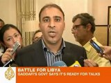Libyan government spokesman ready for negotiations as long as it is from within Libya.