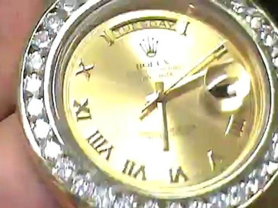 custom ROLEX PERSIDENTIAL 41MM  REVIEW.CUSTOM 10K. BEZEL VV1(IRREGAL)