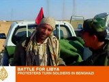 Protesters turn soldiers in Benghazi
