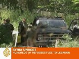 Syria Unrest: Hundreds flee into Lebanon