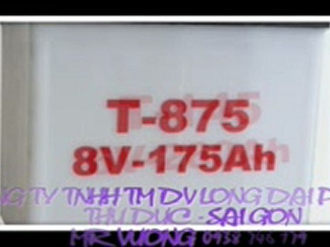 BINH AC QUY XE ĐIỆN 8V 190AH, ACQUY XE ĐIỆN CHO KHACH 6V 0938 746 179