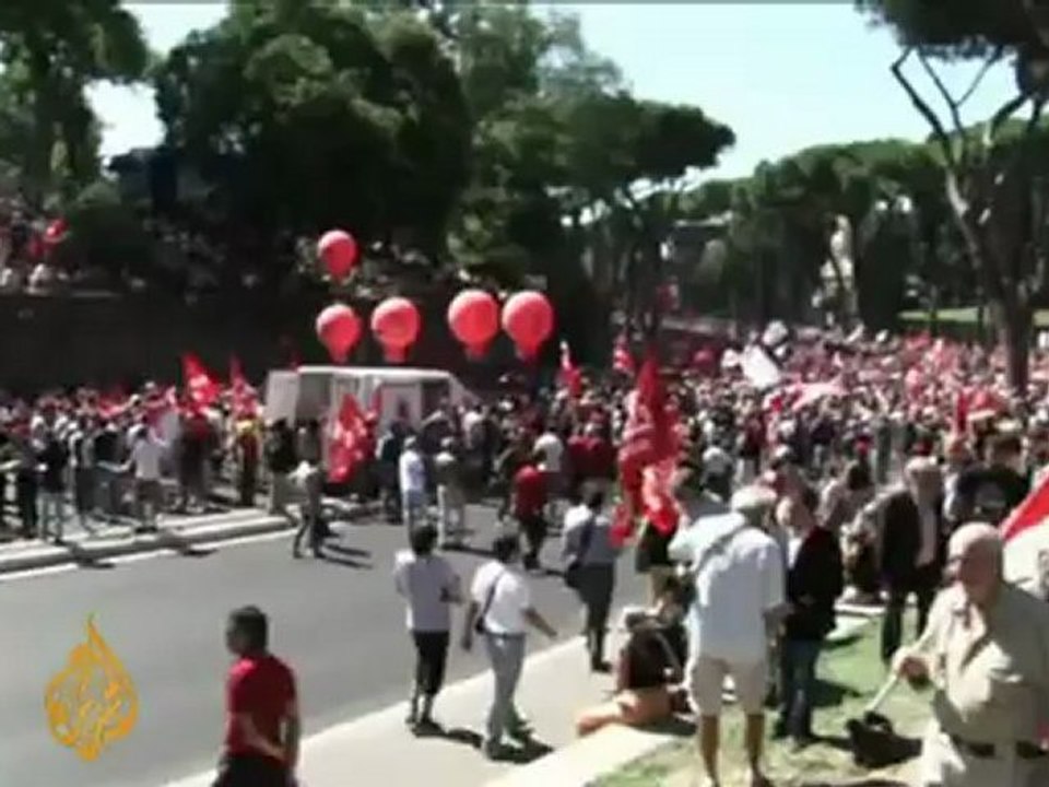 Much of Italy's transportation has stopped largest labour union strikes