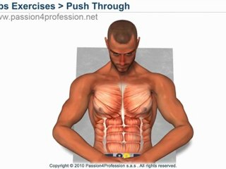 Get abs exercise, six pack - push through abs