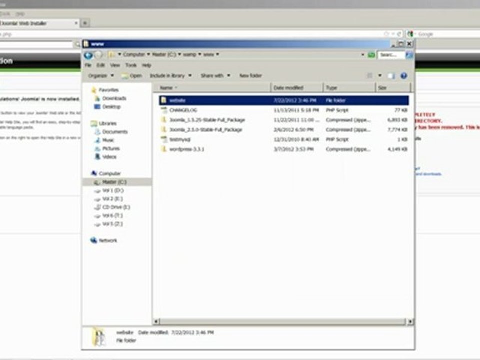 Module 1: Joomla Basics Lesson 2 - Instaliing Joomla with Wamp