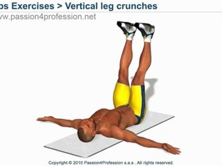 Vertical Leg Crunches - upper abs exercise