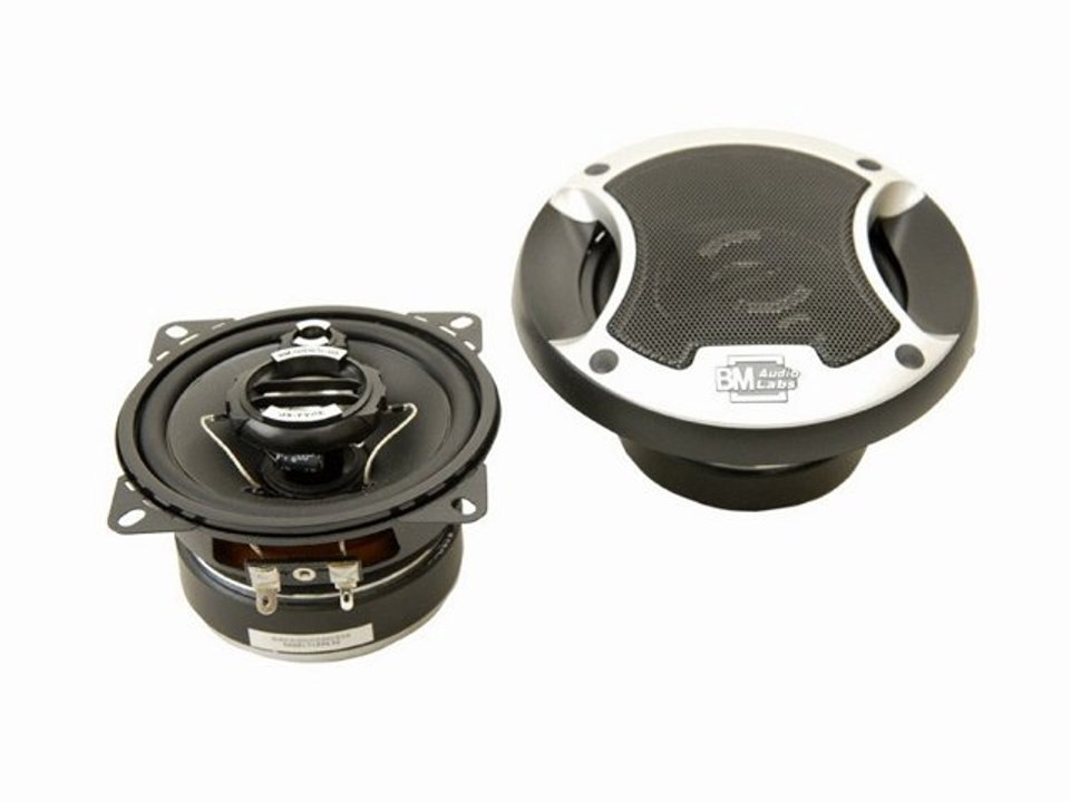 2 Haut-parleurs 3 voies coax. carbone Ø 100mm : 150W : Boschmann