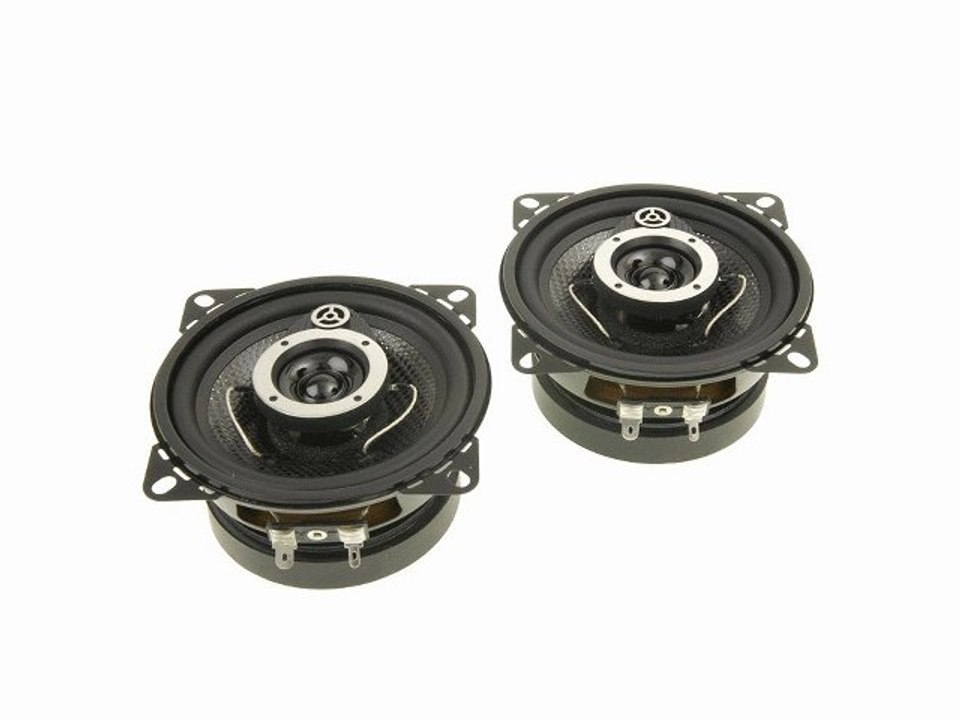 2 Haut-parleurs 3 voies fibre de carbone Ø 100 : 140W : Sdx car audio
