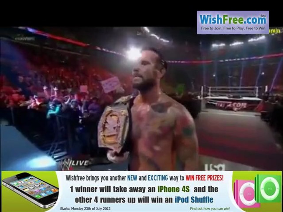 WWE Raw 1000th CM Punk Heel Turn { WWE RAW 7232012 }
