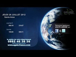 BULLETIN METEO - AGATE ADDIME - MERCREDI 25 JUILLET - SOIR