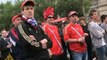 Euro 2012: Russia fans march through Warsaw