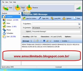 SMSC Ilimitado Envie até 100 mil Sms por dia direto de seu computador